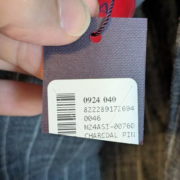 NWT Current Isaia Napoli Gray Pinstripe Wool/Silk/Linen Blend Suit EU50R (US40R) - Picture 5 of 16